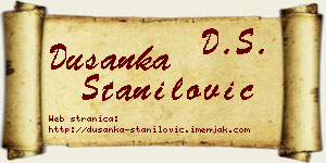 Dušanka Stanilović vizit kartica